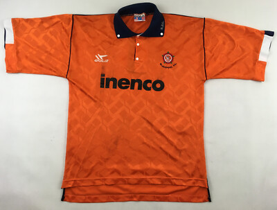 Maillot Vintage Lotto Blackpool FC Extérieur Porté, Années 90, Taille XXL