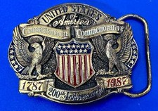 U.S. Constitution Commemorative 200th Anniversary Celebration Belt Buckle