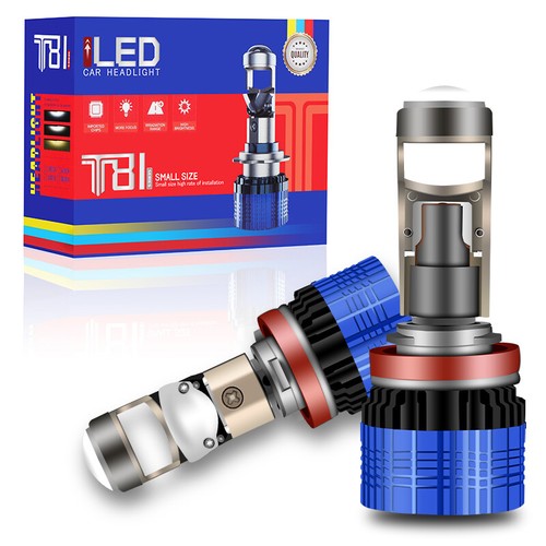 2X H11 Mini Compact LED Projector Lens Headlight Bulbs Low Beam 100W 6000K RHD - Picture 16 of 17