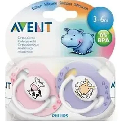Philips AVENT Silicone Soother 3-6m Cow and Sheep
