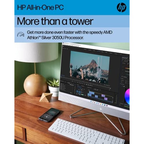 HP 24" All-in-One Desktop, AMD Athlon Silver 3050U 8GB256GB Win 11 H 24-dd0210 - Picture 2 of 8