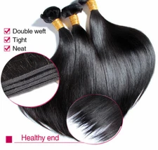 Brazilian Straight Black Color #1B 100 Human Hair 10 to 32 In 1&3 bundles