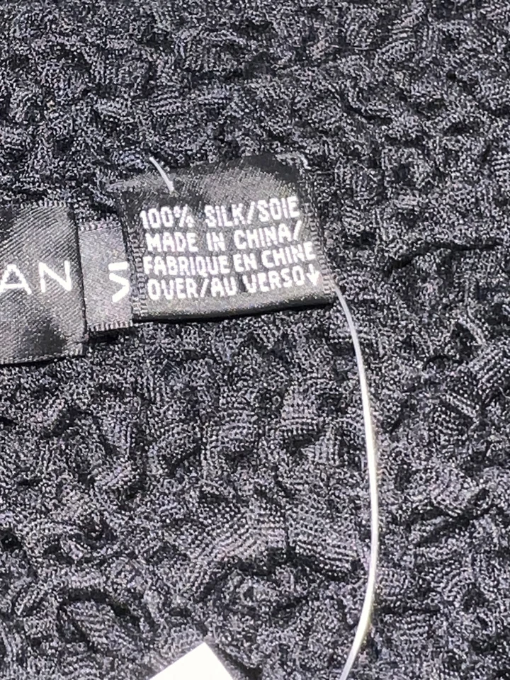 NWT Dana Buchman Black 100% Silk Bolero Jacket Cape Shrug Lace XL Money $325 - Image 3 of 4