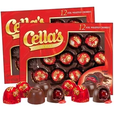 Cella's 24 Foil Wrapped Cherries Covered in Milk Chocolate w 100% Liquid Center