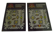VTG TWEETY BIRD TRIBAL STYLE TEMPORARY TATTOOS - LOT OF 2 PACKAGES LOONEY TUNES