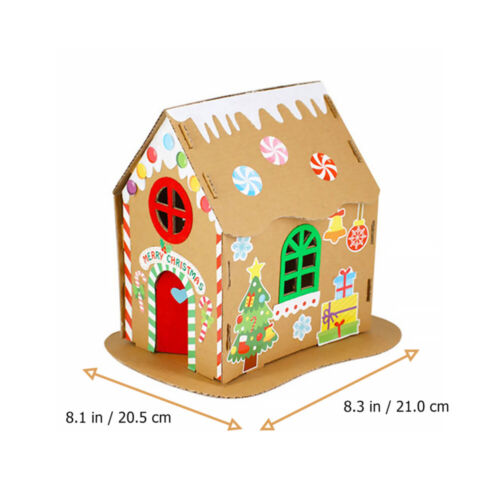  Christmas Cookie House Paper Child DIY Biscuits Tree Decorations - Afbeelding 1 van 17