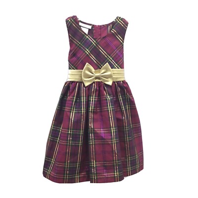 bonnie jean purple plaid dress Bonnie Jean | Dresses | Bonnie Jean Tartan Plaid Holiday Dress Gown Coat