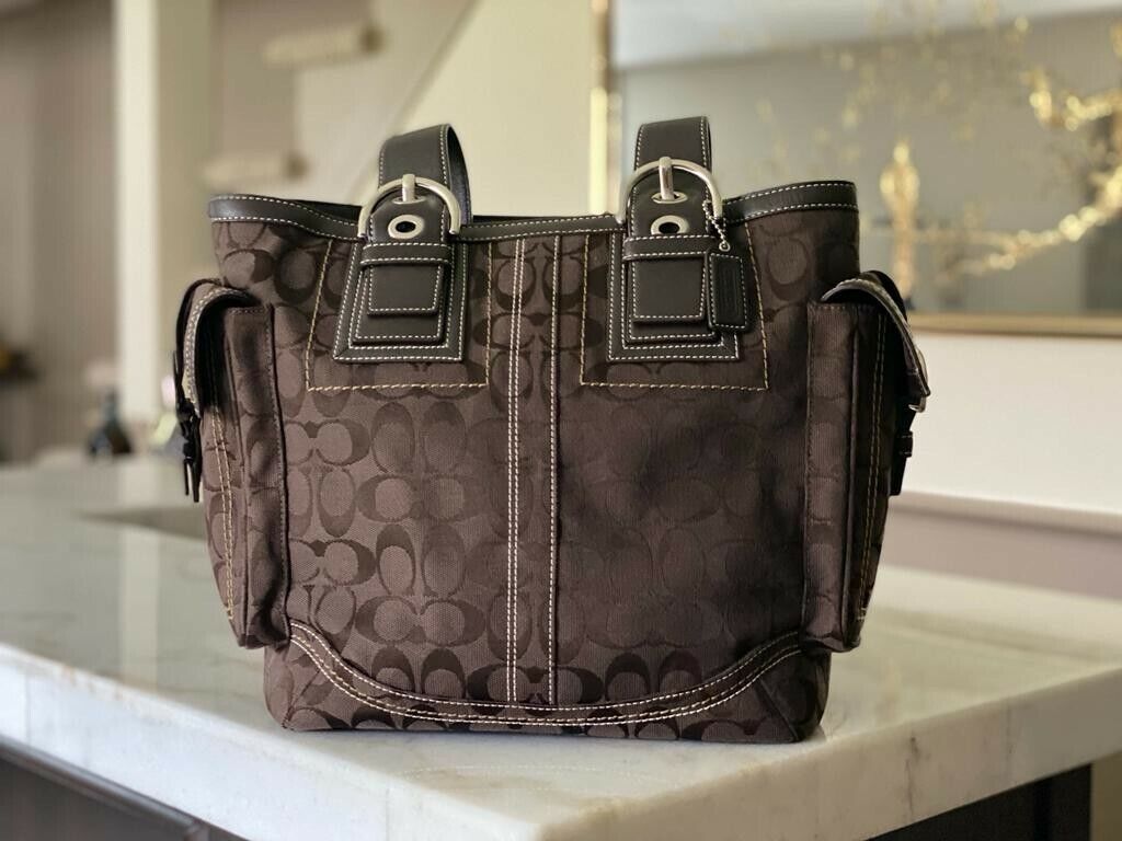 Vintage Coach Brown Signature Canvas Tote No. EO6Q-10079 | eBay Vintage Coach Brown Signature Canvas Tote No. EO6Q-10079 | eBay