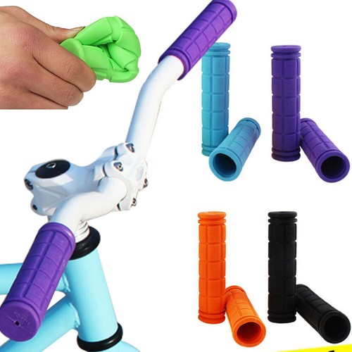 Anti Slip Soft Black Bike Handlebar Handle Hand Grips BMX MTB Mountain Bicycle - Picture 3 of 18