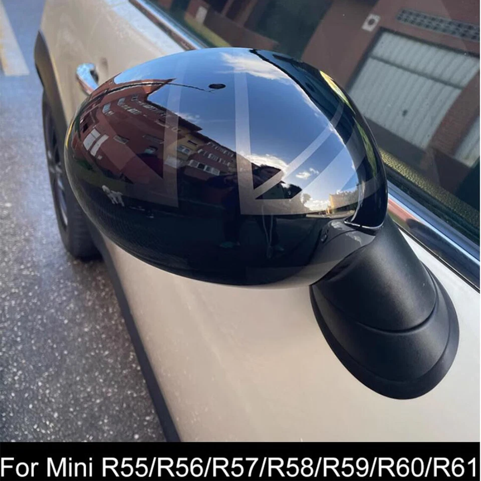 For MINI Cooper R55 R56 R57 R58 R60 R61 Night Jack Side Mirror Cover Manual Fold Foto 2 de 4