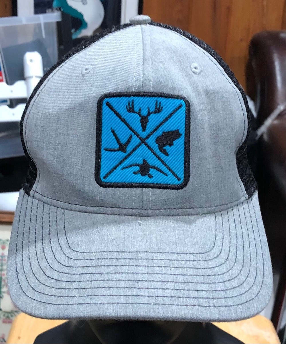 MMA×HUNGERKNOCK ORIGINALS Trucer Cap FIERCE 901 Hunting Fishing Woven Patch Charcoal/Black