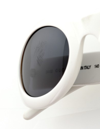 Rare Vintage Y2K GUCCI GG2400/N/S C29 54mm White Oval Sunglasses Italy - Picture 7 of 7