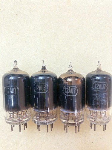 Tungsol 12AU7 ECC82 Black Glass D Getter Tested NOS Matched Pair