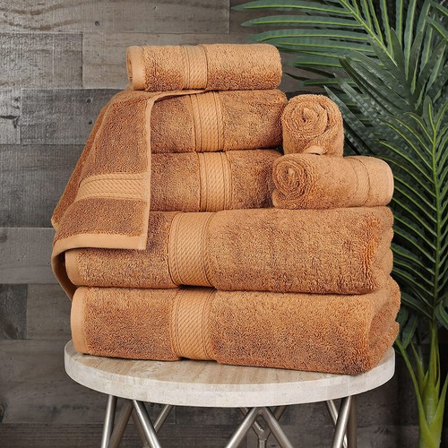 Thick Egyptian Cotton Towel Set of 8, Plush Absorbent Face, Hand & Bath Towels - Picture 43 of 93