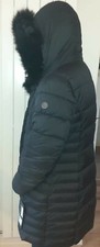 Bernardo Long Coat In Black - Ladies, With Faux Fur Hoodie, New With Tags