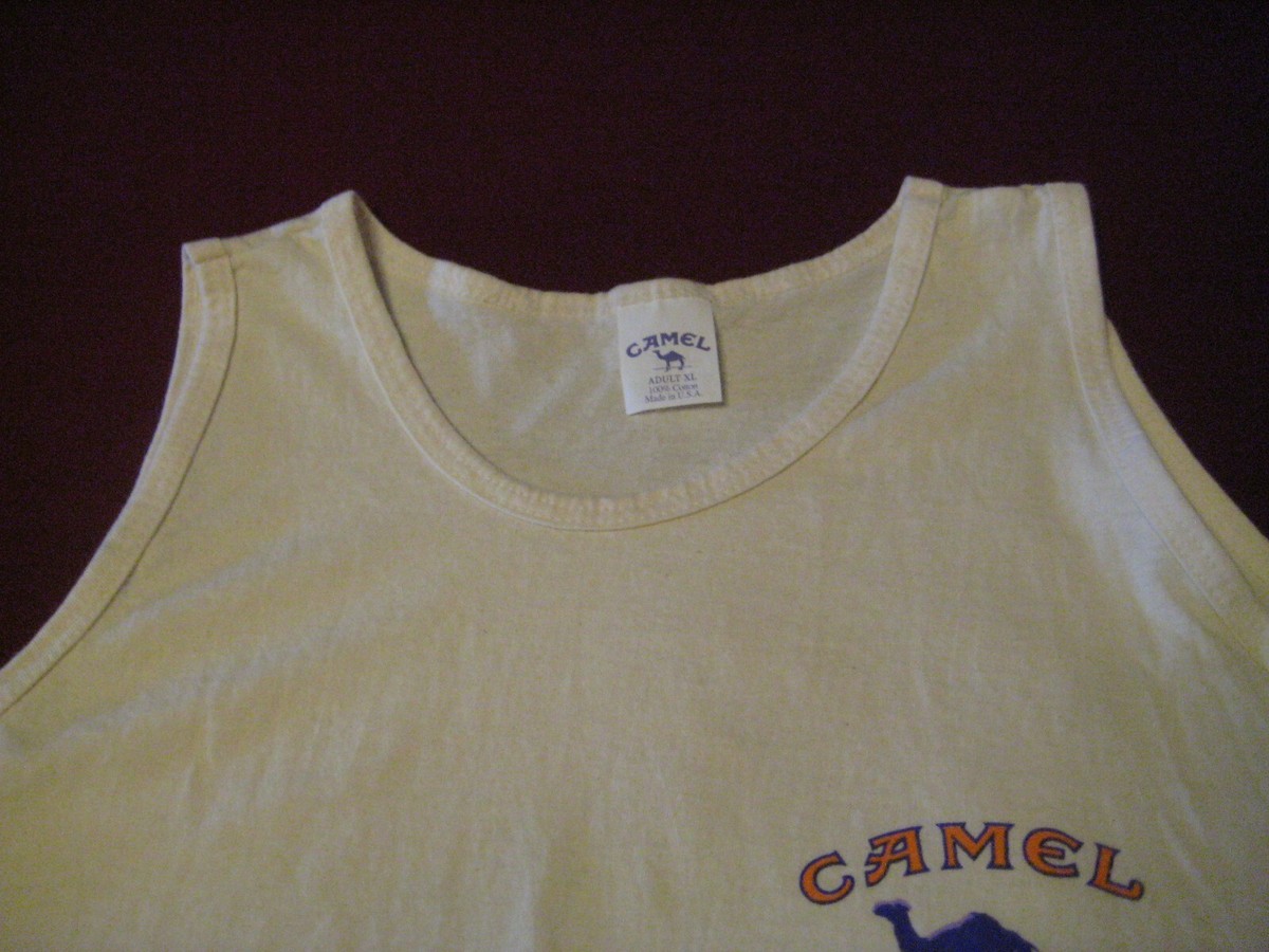 5WB671【90s】vintage CAMEL ロゴ　タバコ　タンクトップ Vintage 90s Camel Cigarette Promo Deadstock tank top Size XL