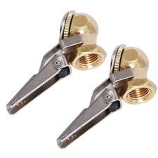 1 Pair Closed Tire Inflation Clamp Brass Air Chuck Lock-on Clip 14 Npt New 1 Pair Closed Tire Inflation Clamp Brass Air Chuck Lock-on Clip 14 Npt New