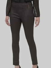 Tommy Hilfiger Women's Black Logo Pull-On Ankle Pants Leggings Size XS