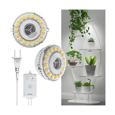 SANSI Puck Grow Light, LED Plant Light for Indoor Plants Full Spectrum Grow L...