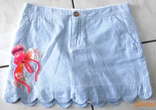 Lilly Pulitzer Colette Skort Skirt Sequin Lobster Seersucker Preppy 4 EUC G316