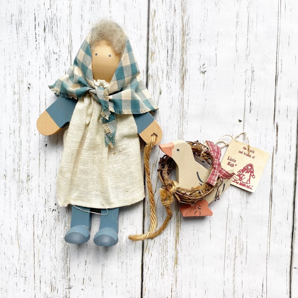 Lizzie 高木制娃娃 复古 20 世纪 80 年代 娃娃 5 件装 婚礼 Rebecca Bowman — 第 3/4 张图片