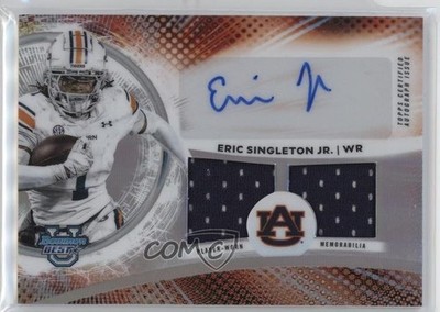 2025 Bowman U Prospect Relic Eric Singleton Jr #DRA-ES Dual Patch Auto 1s10