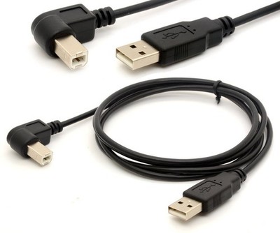 1.5M USB to Printer Adapter Cables 90 Degree USB 2.0 A Male to B Left Angle
