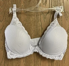 Natori Feathers Plunge T-Shirt Bra In Polar Blue Size 36C New