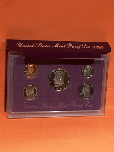 Mint Proof Set, 1989, Five (5) Coins, United States Mint, With COA. - Picture 8 of 8