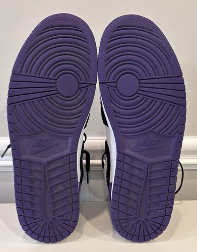 AIR JORDAN 1 MID SE Court Purple Suede 852542-105 White Purple Men’s Size 13 - Afbeelding 11 van 15