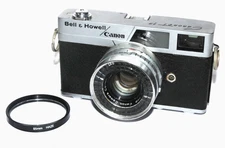 Bell & Howell Canon Canonet 19 35mm Camera w/Canon 45mm f/1.9 Lens - TESTED-