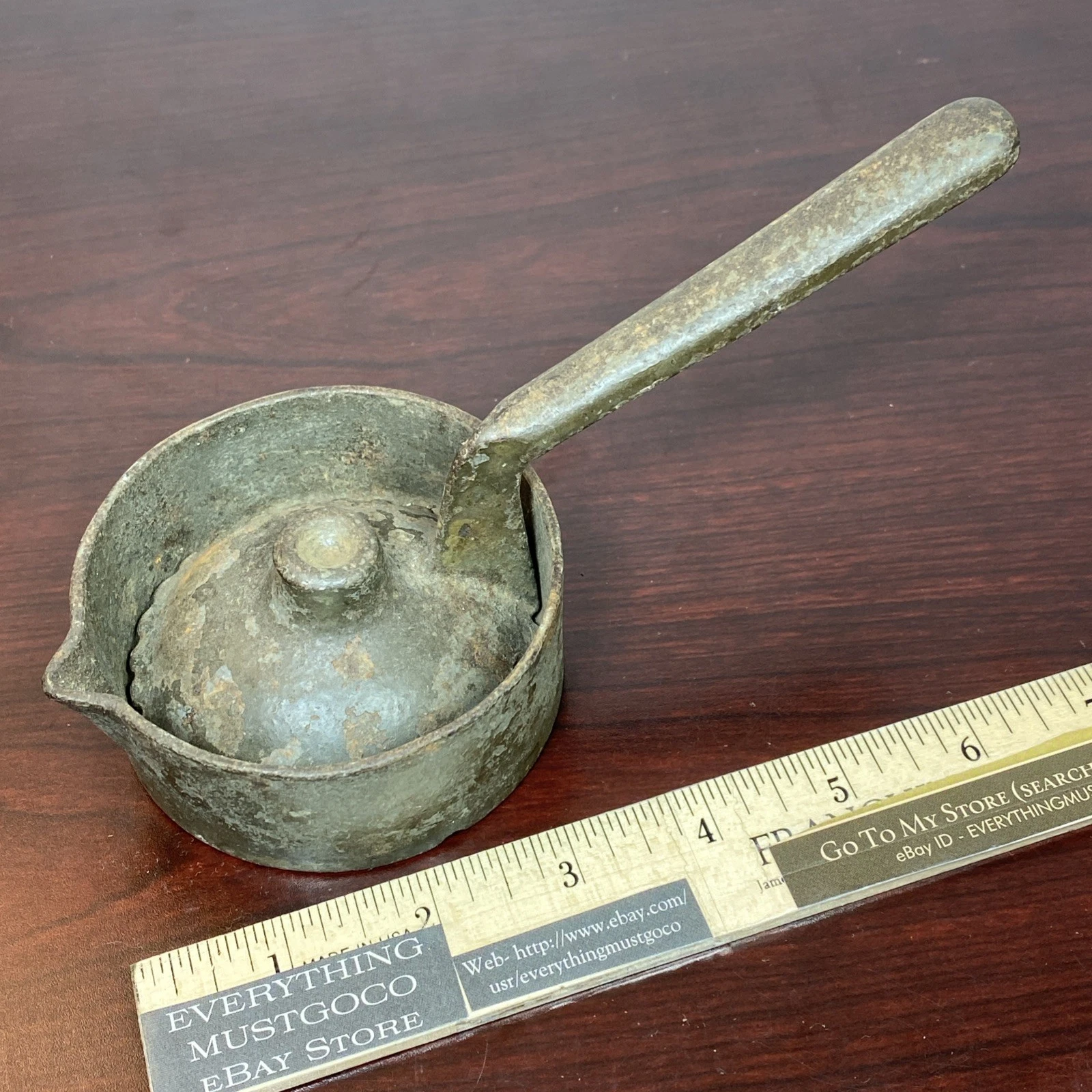 Antique 1884 Cast Iron Citrus Juicer Lemon Squeezer Hand Meat Press Primitive