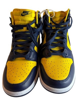 Nike Dunk High Men s Michigan Varsity Maize Yellow Navy Blue SZ 9 ( HF3143-700 )