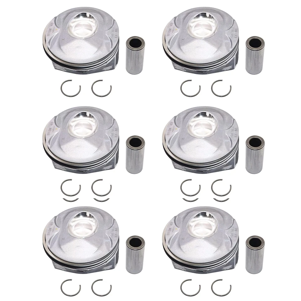 6x Supercharged Piston Assembly Kit for Jaguar Land Rover 3.0L V6 13-20 LR062617 - Image 3 of 4