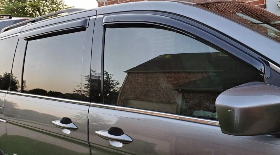 AVS Tape-On Vent Shade Visors Rain Guards for 2008-2010 Honda Odyssey Mini Van - Imagem 2 de 4