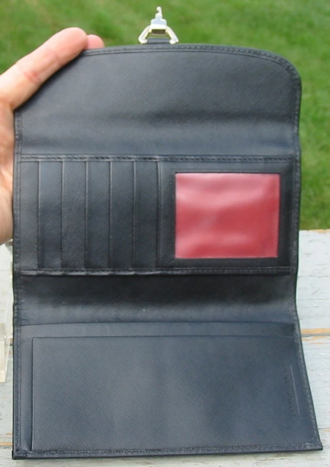 Cartera de Lona Dooney & Bourke Signature 1975 De Colección Gris Negra Nylon Imitación Cuero Foto 3 de 4