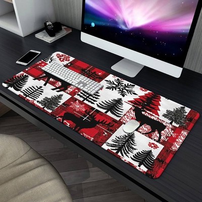 40*90cm1pc Christmas Mouse Pad - Large XXL Desk Mat with Non-Slip Rubber Base, R