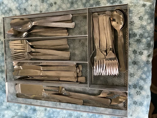 77 Pieces Alco Stainless Flatware ACV4 EUC Serving Pieces Also