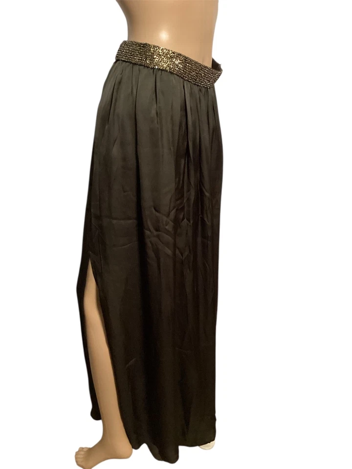 i jeans by buffalo verde oliva lentejuelas maxi falda talla pequeña Foto 4 de 4