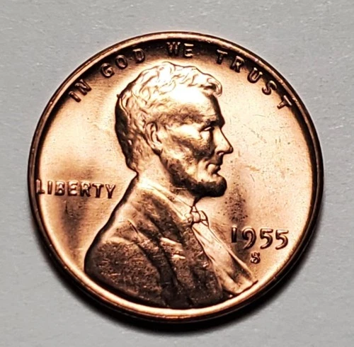 1955 S LINCOLN WHEAT PENNY UNC #P2051