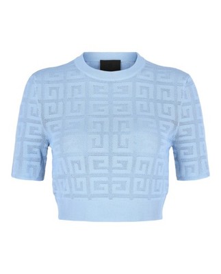 Givenchy Womens 4G Monogram Crop Sweater