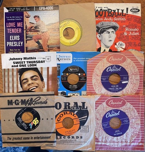 Lot of 33 Vinyl Records 45 EP, ELVIS and Many More No Reserve