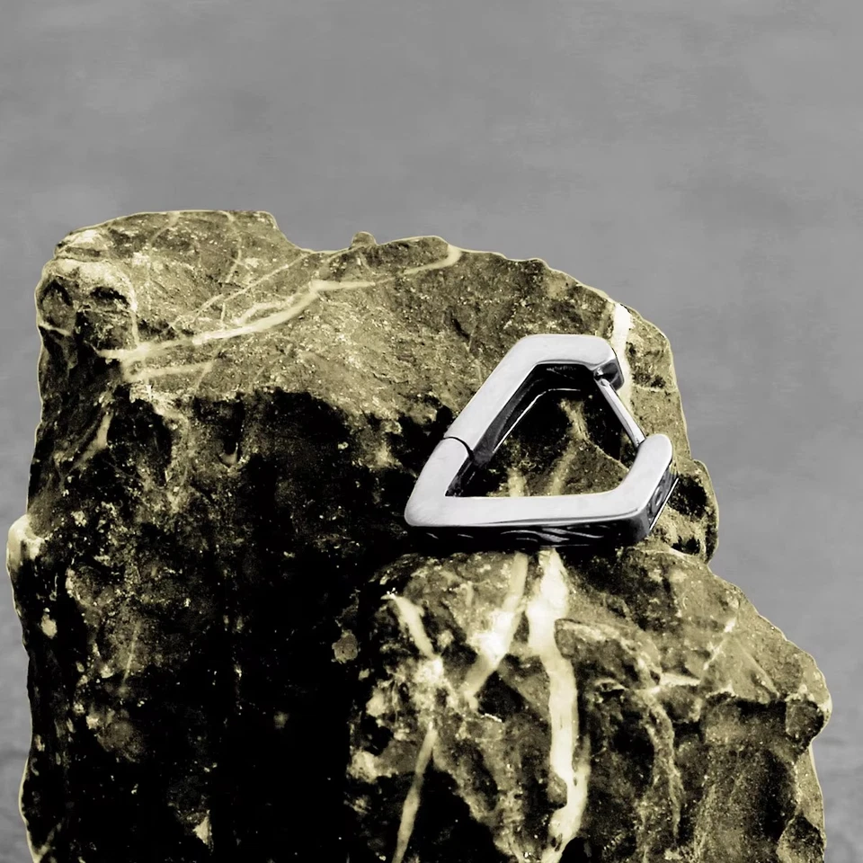 Viking-Inspired Celtic Hoop Earrings for Men , Cool Punk Design - Image 2 of 4