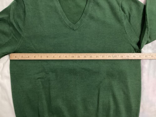 Brooks Brothers Pullover Herren Medium V-Ausschnitt extrafeine Merinowolle grün - Bild 3 von 9