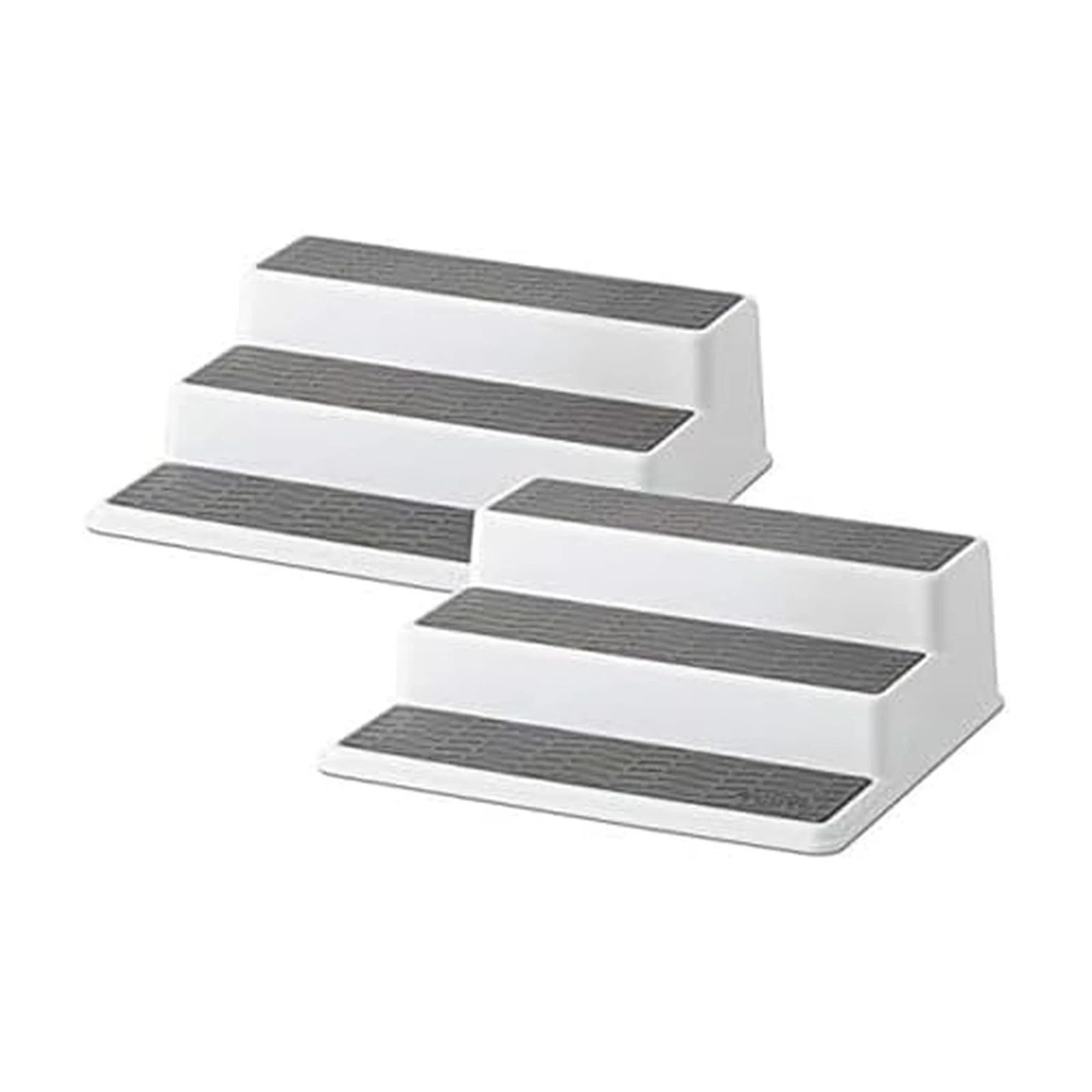 Grey 2 Non-Skid 3-Tier Spice Rack Organizer for Pantry, 2-Pack, 10-Inch