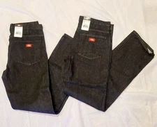2x Dickies Men's Workwear Jeans Regular Fit 34x34 (Black)