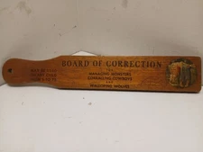 Vintage "Board of Correction"  17" Wooden Spanking Paddle
