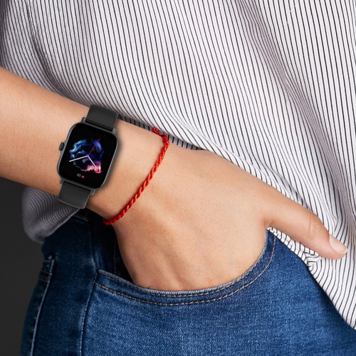 Watch Strap Butterfly Buckle Silicone Strap Smartwatch Strap for Amazfit Active - Picture 21 of 34