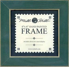 Matte Green Solid Color Gold Trim Mill Hill 6...