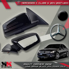 MERCEDES C CLASS W 204 2007-2011 RIGHT DRIVER WING MIRROR BLACK 11PIN POWER FOLD
